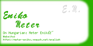 eniko meter business card